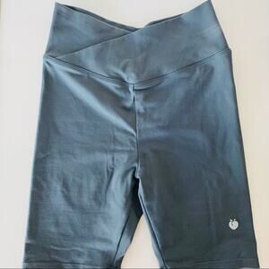 FLEXLIVING Blue Grey Scrunch High Rise Waisted Biker Short 7" Inseam XS Lounge